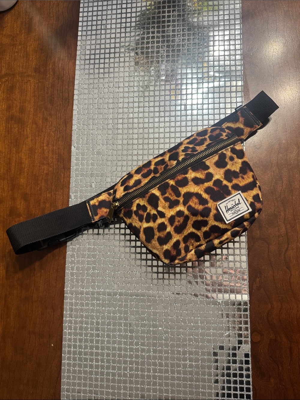 Herschel Leopard Print Fanny Pack - Brown/Black